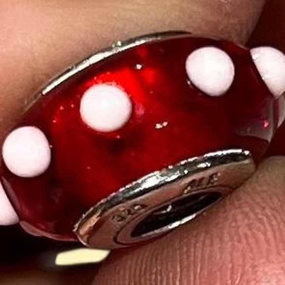 Pandora Red and White Polka Dot Charm - Picture 2 of 7